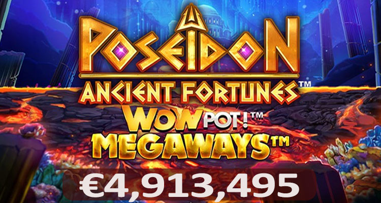 Jackpot gagnant sur Ancient Fortunes Poseidon WowPot Megaways le 12 août 2022